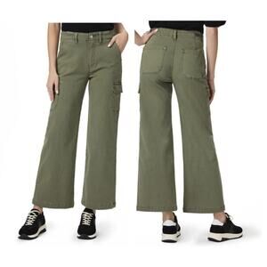 PAIGE CARLY CARGO WITH POCKETS PANTS WIDE LEG NWT SIZE 29 VTG IVY GREEN